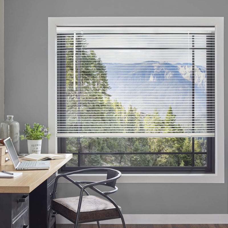CHICOLOGY Mini Blinds for Indoor Windows â€“ 34"W x 48"H, White Horizontal Vinyl Blinds | Cordless | Easy to Install | Sleek Low-Profile Fit for Doors, Offices, Kitchens & Apartments - Image 2